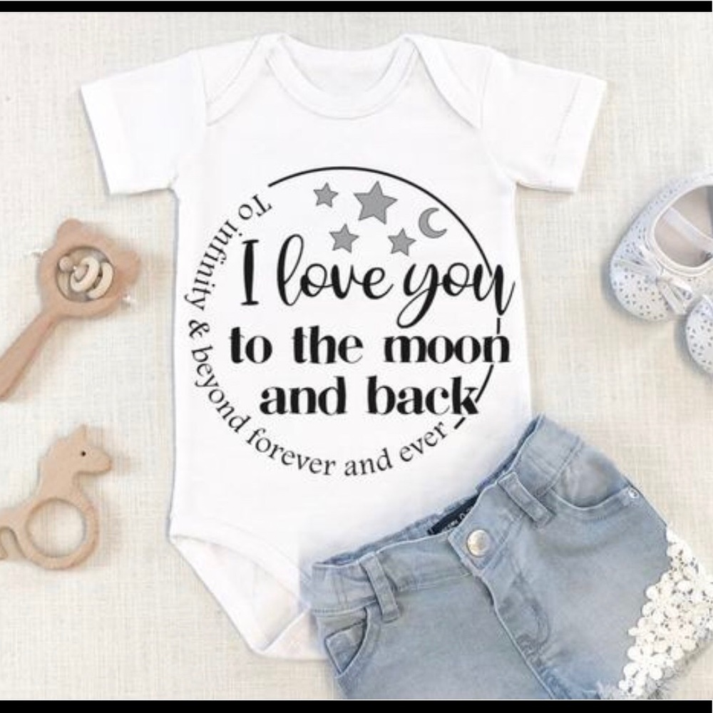 I love you to the moon and back onesie